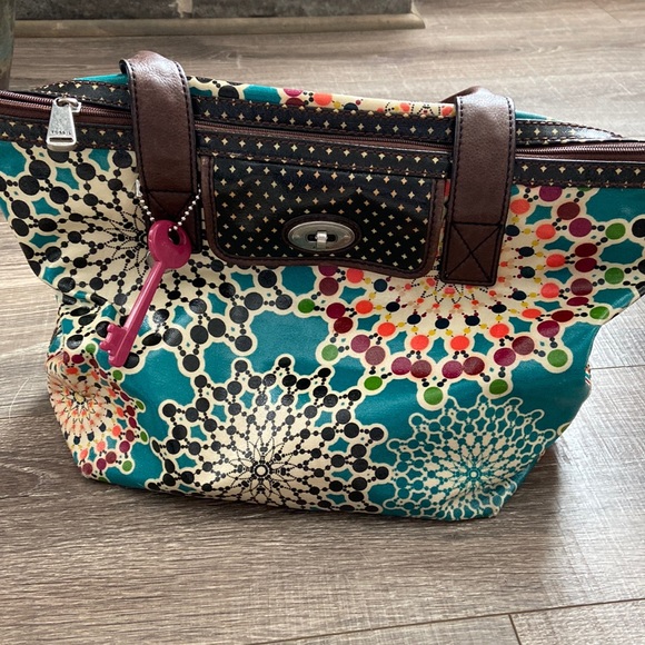 Fossil Handbags - Fossil vinyl tote, little wear on bottom corners (see pictures), great condition